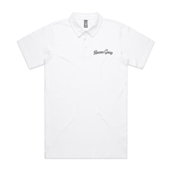 Men's Ramen Gang Polo Shirt Simple Design (white or grey) Thumbnail